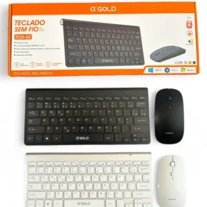 Kit Teclado e Mouse Sem Fio - GOLD - TCD-02