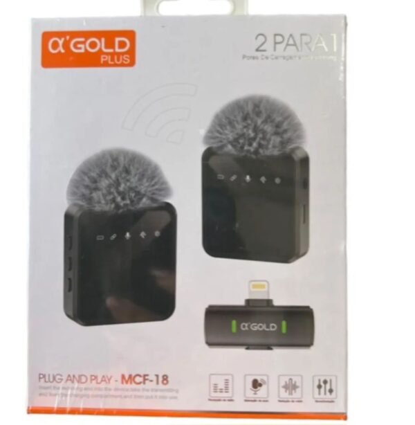 Microfone Lapela s/ Fio p/ IOS - A'gold - MCF-18
