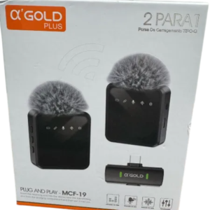 Microfone Lapela s/ Fio p/ Tipo-C - A'gold - MCF-19