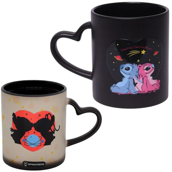 Caneca Magica Stitch e Angel - 350ml