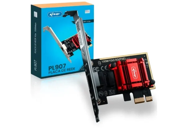 Placa De Rede PCI Express RJ45 10/100/1000/2500 - Pl907 - Knup