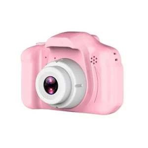 Mini Câmera Digital Rosa Lente Dupla