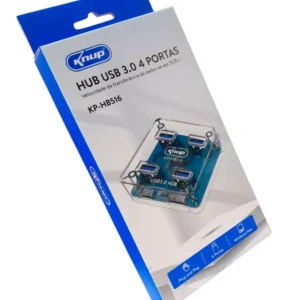 Hub USB 3.0 4 Portas USB + 1 Porta Type-C - Knup - KP-HB516