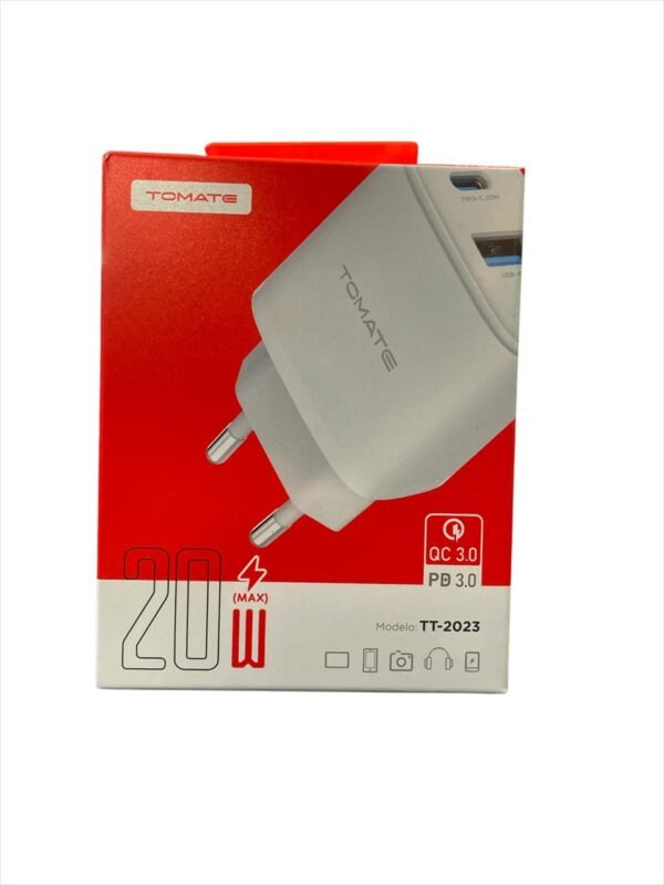 Fonte Turbo USB-C e USB 20w - Tt-2023 - Tomate