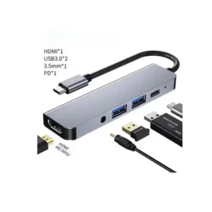 Adaptador Tipo-C 5 em 1 Tomate MTV-615