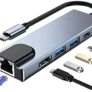 Adaptador Tipo-C 5 em 1 Tomate MTV-620