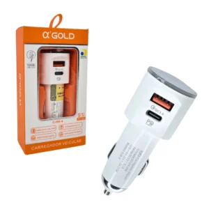 Carregador Veicular 60w 9.1a - Cj06-4 - Gold