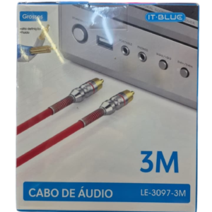 Cabo Rca 3m It-Blue - Le-3097 - Vermelho