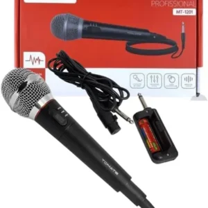 Microfone Profissional c/Fio e s/ Fio - MT-1201 - Tomate