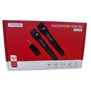 Microfone Duplo s/ Fio - Mt-2306 - Tomate