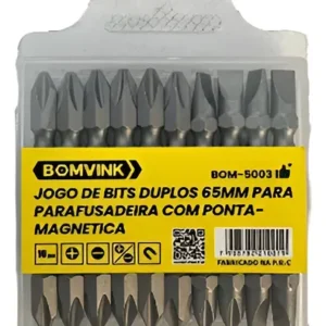 Kit de Bits Duplos 65mm p/ Parafusadeira - Bom-5003 - Bomvink