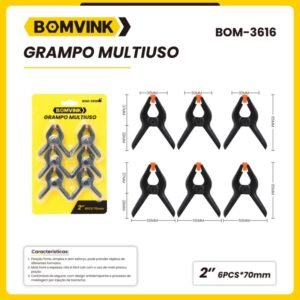 Jogo De Grampo 6 Peças - Bom-3616 - Bomvink