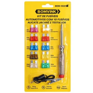 Kit Fusível Automotivo Com Chave Teste - Bom-5531 Bomvink