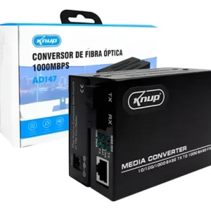 Conversor De Fibra Optica Rede Rj45 1000Mbps - Kp-Ad147 - Knup