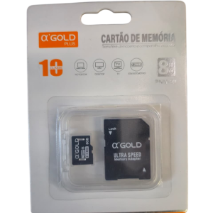 Cartão De Memoria 8gb (s/ Leitor USB) - A'Gold