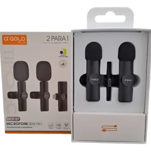 Microfone Sem Fio Duplo Tipo-C - A'Gold - MCF-07
