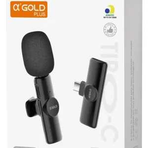 Microfone Sem Fio Tipo-C - A'Gold - MCF-03