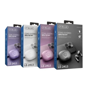 Fone sem fio Bluetooth - Le-2413 - It blue