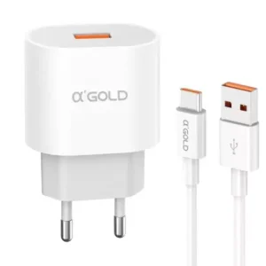 Kit Carregador Turbo 30W USB Tipo C - A'gold - CA31-7