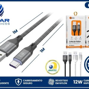 Cabo USB p/ Tipo-C - Ba-Cbo4122 - Basik